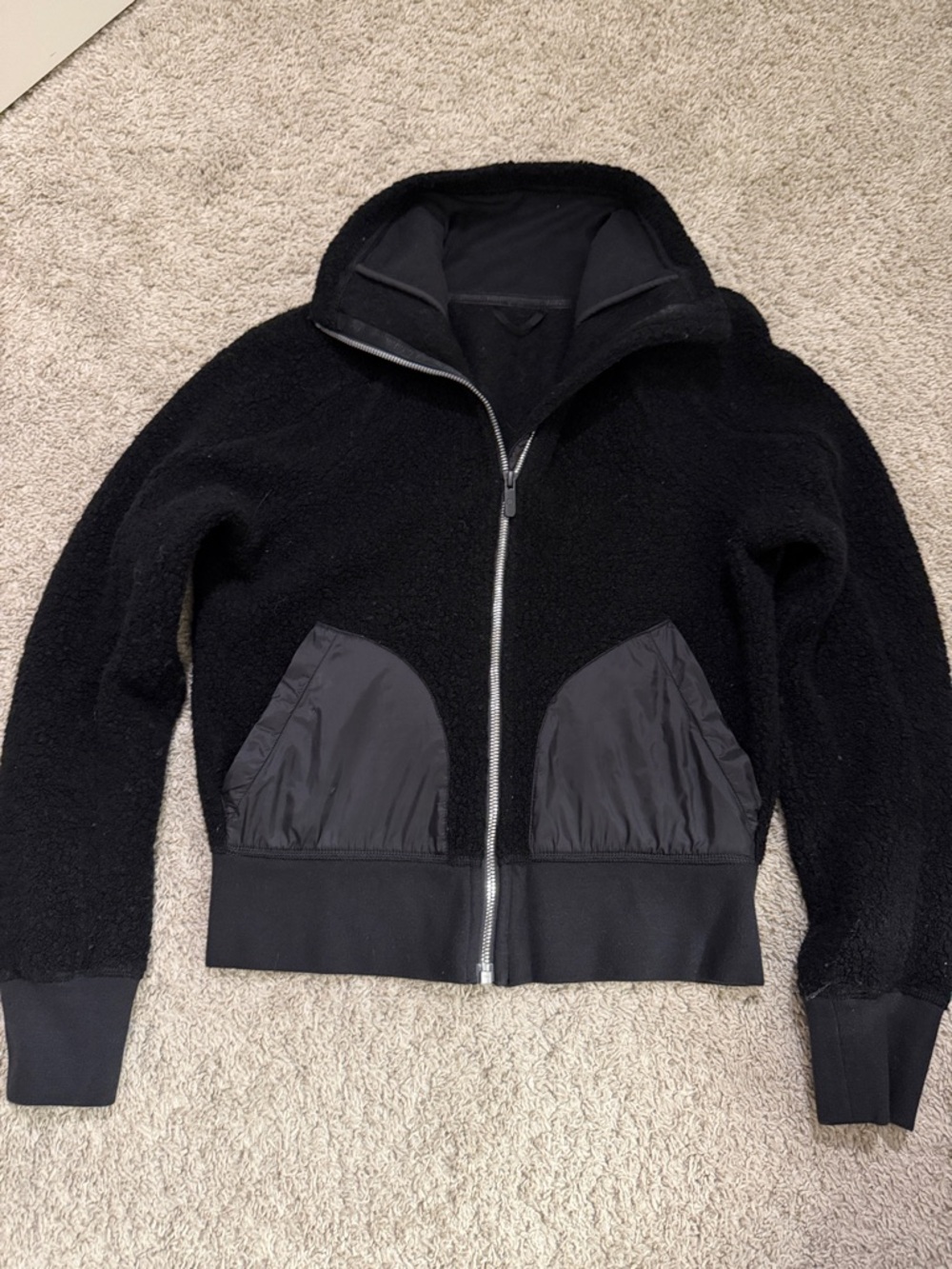 lululemon Zip-Up Sherpa Jacket with Contrast Pockets